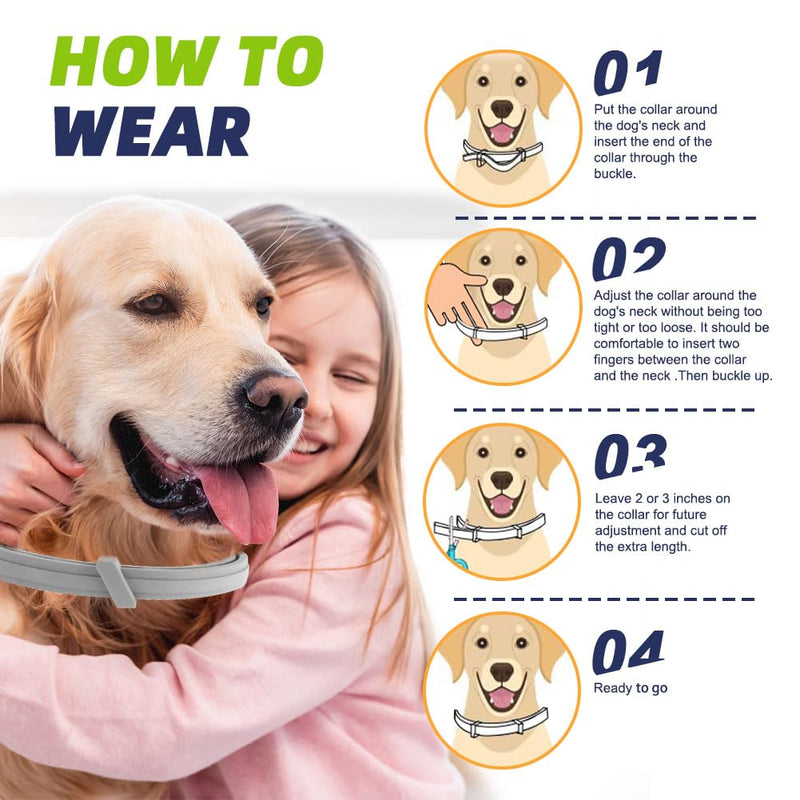 Flea Collar for Dogs, Flea and Tick Prevention for Dogs, Dog Flea Collar, Flea and Tick Collar for Dogs, Flea & Tick Control for Large Dogs, Natural Flea Collars for Dogs 2 Collars - BeesActive Australia