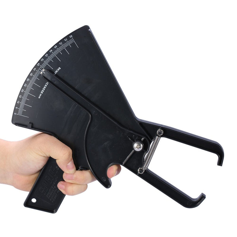 Body Fat Caliper Skinfold Calipers Measure Tool for Accurately Measuring Skin Fold Fitness Measuring Tester Measures up to 80mm in Skin Fold Thickness black - BeesActive Australia