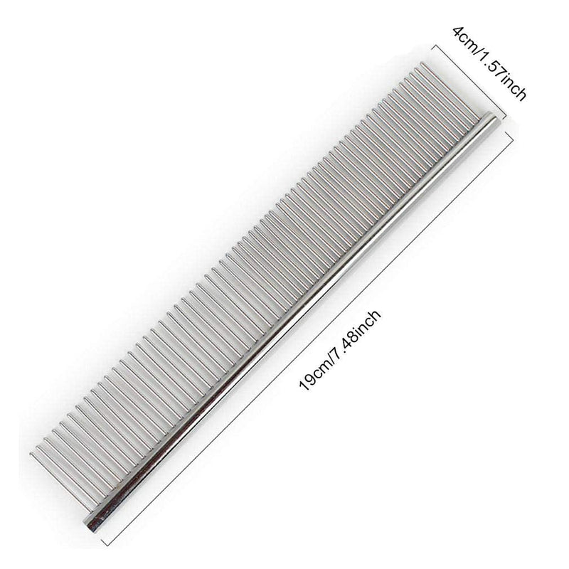 Pet Steel Comb with Rounded Ends Stainless Steel Teeth,metal Cat Dog Comb for Removing Tangles and Knots,Poodle Grooming Deshedding Tool, 7 1/2-inch L… - BeesActive Australia