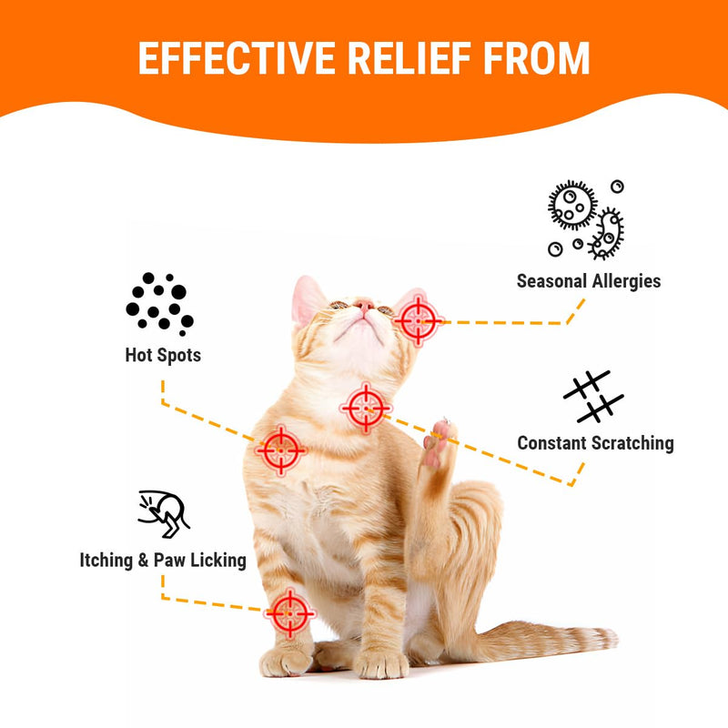 Dog Allergy Relief Chews - Dog Itch Relief - Relieves Rash, Heals Wounds, Soothes Inflammation, Treats Bites, Scratches, Cat Wound Care - 10 Chews