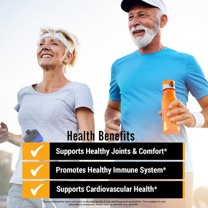 Turmeric Curcumin with BioPerine Black Pepper & 95% Curcuminoids, 1965mg, Maximum Absorption for Joint Support, Non-GMO Turmeric Capsules, Made in USA - 90 Veg Caps - BeesActive Australia