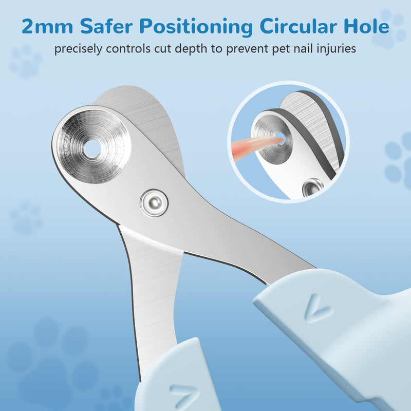 Euqvunn Cat Claw Scissors, Professional Rabbit Claw Scissors with Positioning Hole, Cat Claw Cutter for Kittens, Rabbits, Guinea Pigs, Birds, Puppies, and Small Animals (Blue) Blue - BeesActive Australia
