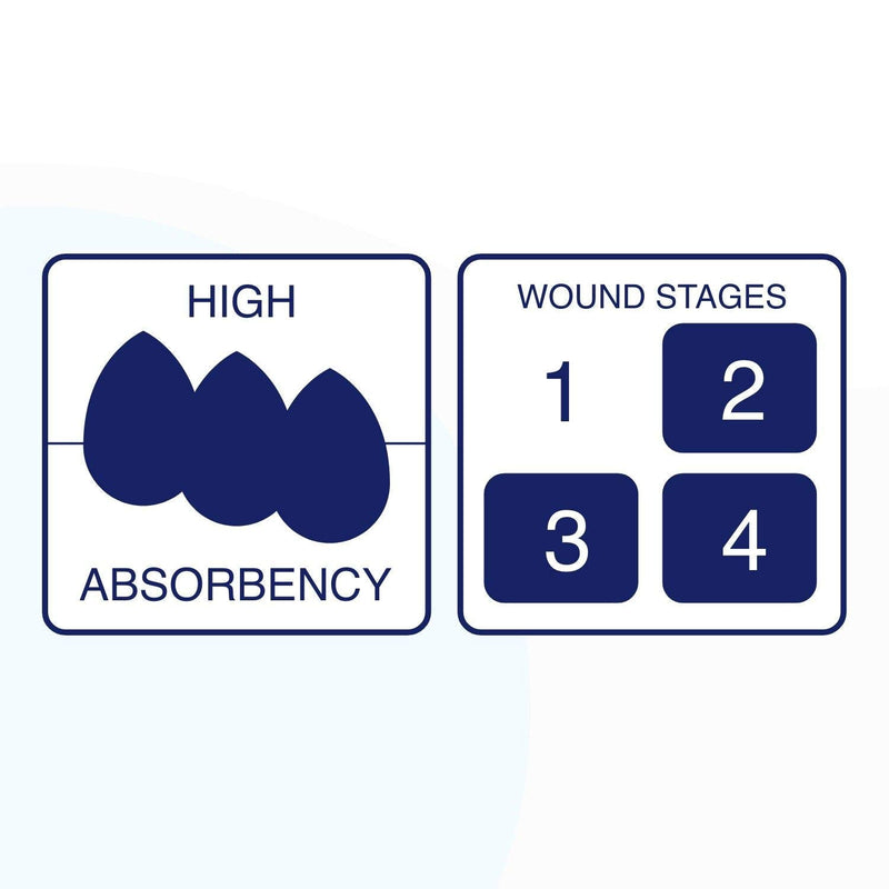 MedVance TM Silicone - Silicone Adhesive Foam Absorbent Dressing, 6"x8", Box of 5 dressings 6"x8" inch - BeesActive Australia