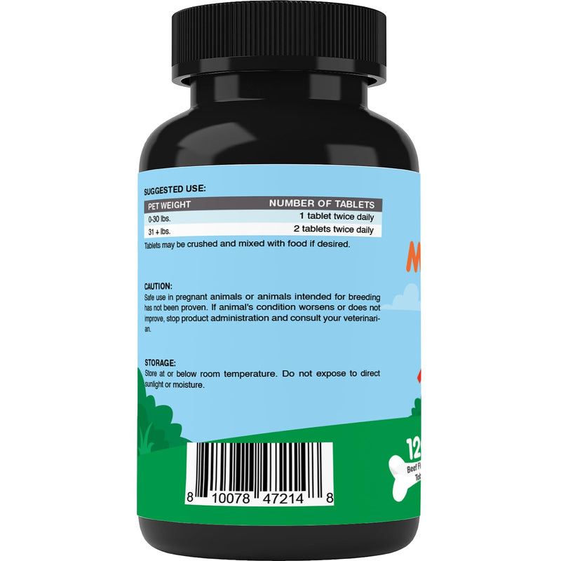 Vitamatic Melatonin for Dogs - 6 mg - 120 Beef Flavored Chewable Tablets ((Pack of 2)) (Pack of 2)