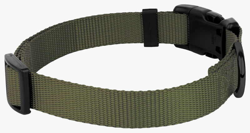 Country Brook Petz - American-Made Dog Collar for Large, Medium, and Small Dogs and Puppies - Deluxe Heavy Duty Nylon in 33 Dazzling Colors (Large, 1 Inch Wide, Dark Olive Drab) Large (Pack of 1) - BeesActive Australia