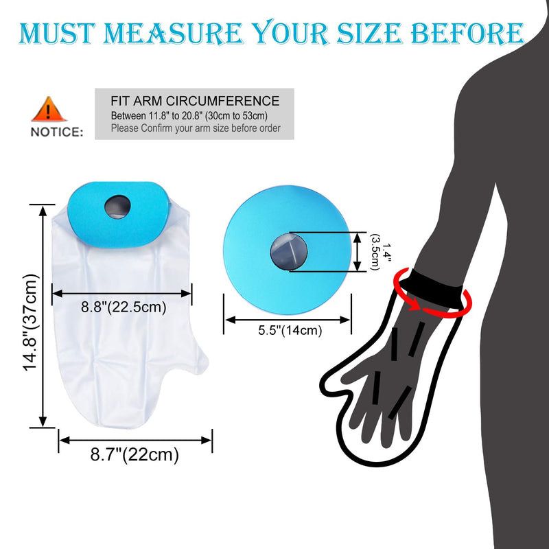 Asunby Waterproof Hand Cast Covers for Shower Adult Bath Watertight Wrist Wound Protector Resuable Bandage Sleeve Bags for Broken Hand, Wrist, Fingers, After Surgery Burns Adult/Kids Hand - BeesActive Australia