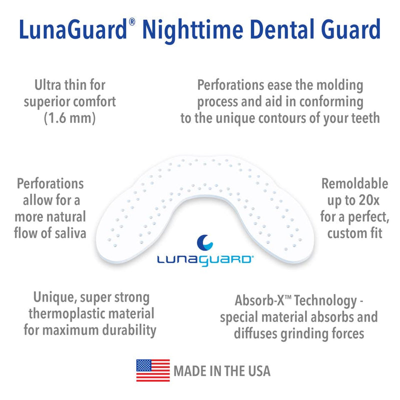 Nighttime Dental Protector – Comfortable Mouth Guard for Bruxism - Custom Fitted Protection for Teeth Grinding and Jaw Clenching Plus Storage Case