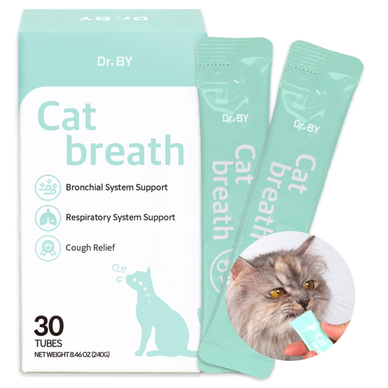 Dr.BY Cat Breath Bronchial Supplements Cat Nose Relief + Dr.BY UT Care Cat UTI Kidney Support Urinary Supplement Cranberry Treatments for Cats