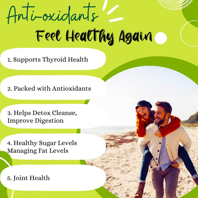 Advanced Bionetix Organic Irish Sea Moss Capsules, Raw Wildcrafted Seamoss Enhanced w/Bladderwrack & Burdock Root Capsules 120 Total Pills Antioxidant Packed. Prebiotic Superfood, Thyroid Support 120 Count (Pack of 1)
