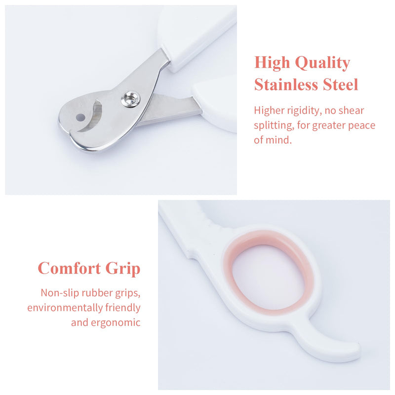 Shengxi Claw Scissors Cat Safety Cat Nail Cutter for Beginners Professional Cat Nail Clippers Stainless Steel Claw Clippers for Kittens Puppies Rabbits and Small Animals (Pink) Pink - BeesActive Australia
