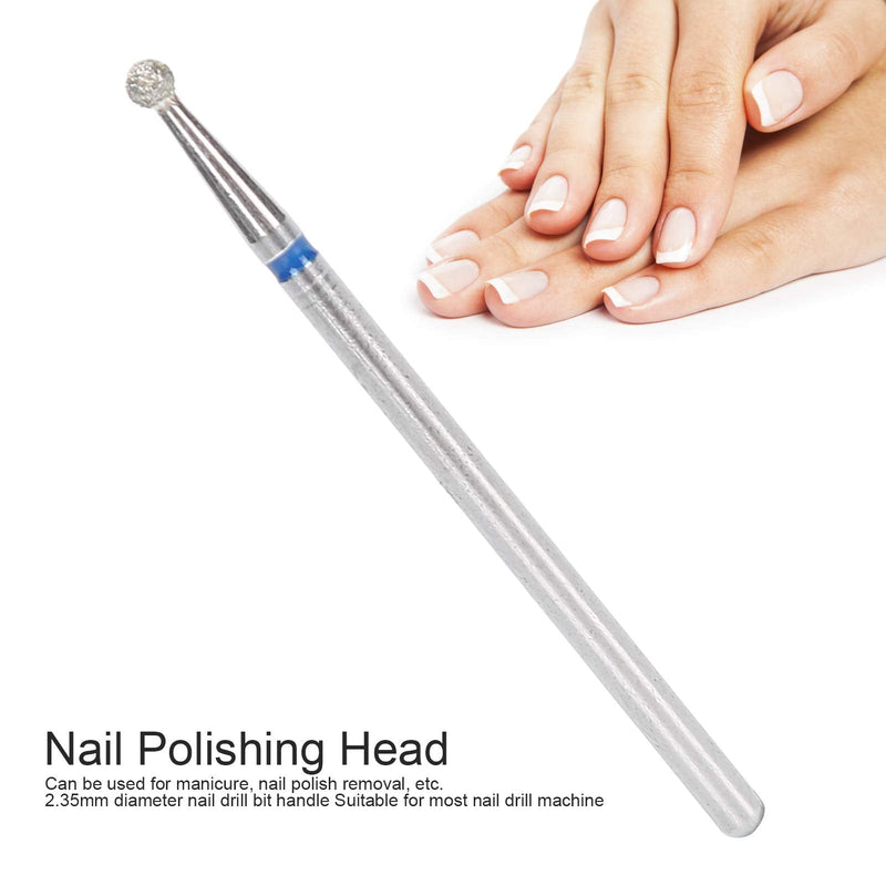 Nail Drill Bits, 50pcs Spherical Cuticle Clean Nail Bit Set Dead Skin Removal Nail File Bits Grinding Head Accessory for Acrylic Gel Nails Cuticle Manicure Pedicure Nail Salon Supply(2.3mm) 2.3mm