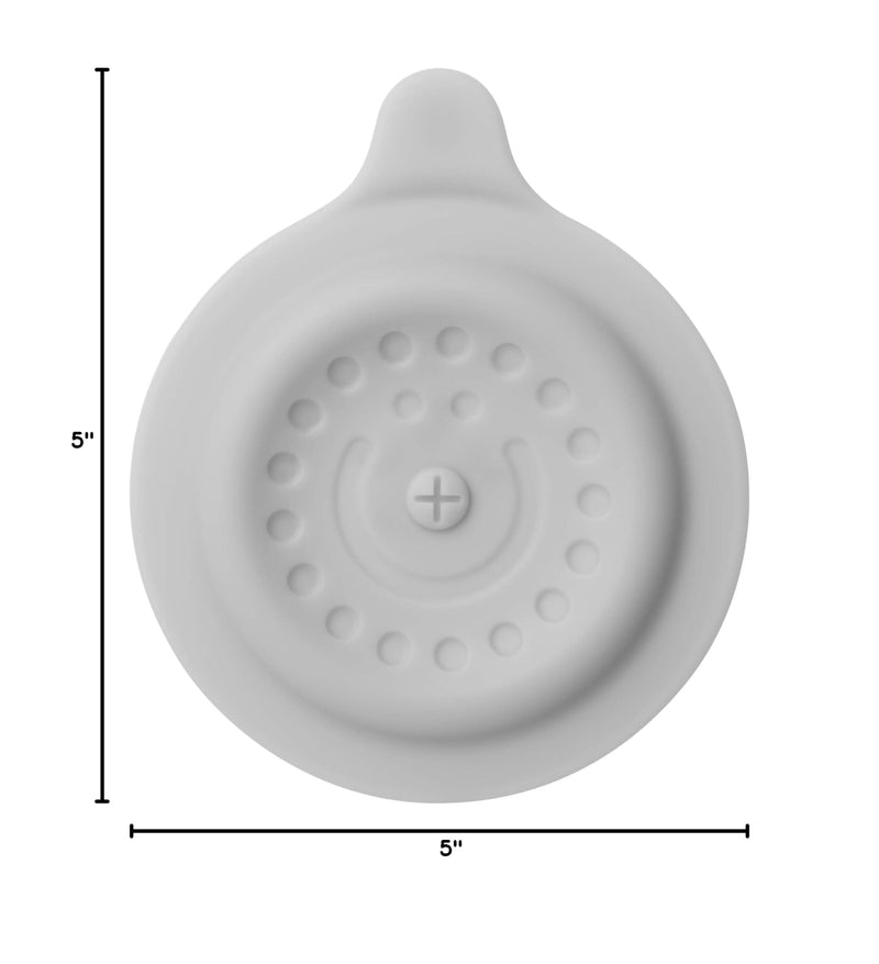 Ubbi Bathtub Drain Cover, Silicone Drain Stopper with Suction, Baby Bath Time Accessory, Gray Gray Drain Cover