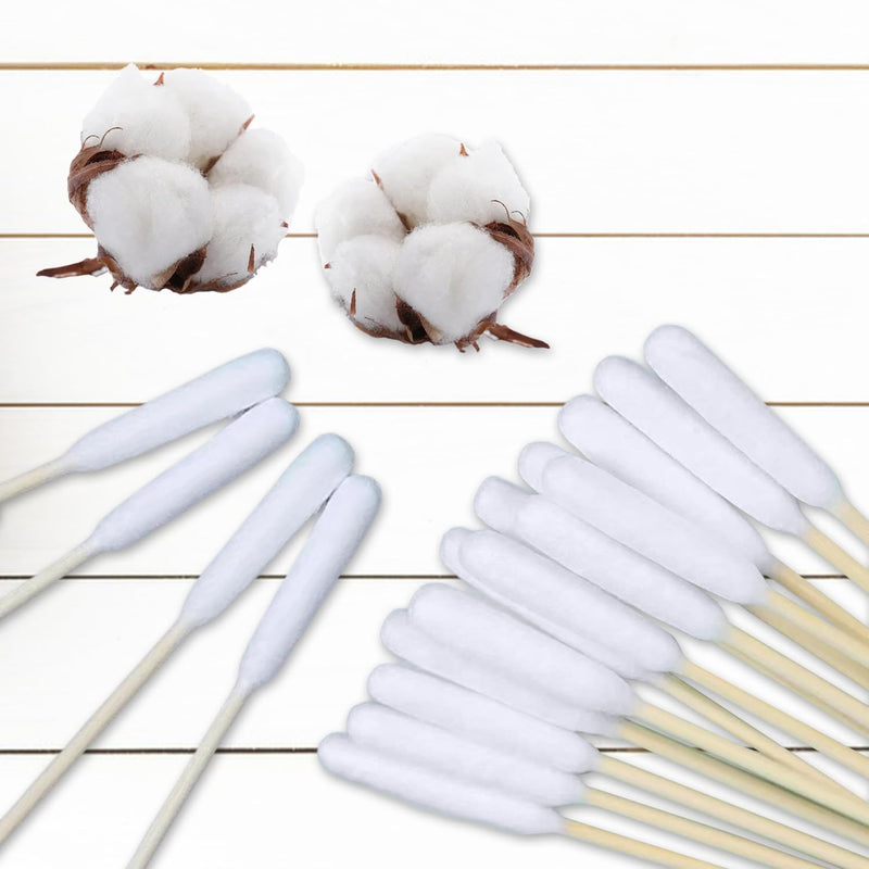 300Pcs Dog Ear Cotton Buds, 12cm Long Cleaning Swabs Dog Ears Cleaner, Stinky Stuff For Dogs And Cats Ears Cleaning, Swab Sticks Remover Itchy, Cotton Buds For Animals Ear Wax Infection Removal