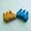 Finger Contracture Grips Cushion, Cone with Finger Separator Hand Grip Patients Palm Grips, Hand Contracture Cushions with Elastic Band, Anti Stick Hand Finger Aid Protector for Bedridden Elderly Care Blue
