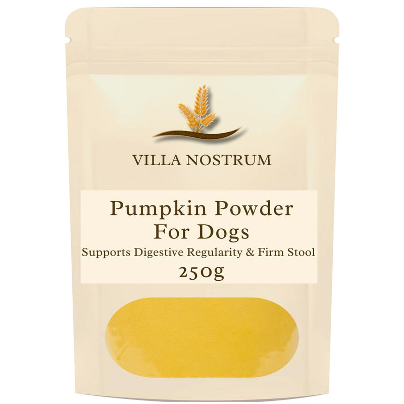 Pumpkin Powder for Dogs 250g, Supports Prebiotic Fiber Source & Nutrition - Helps Loose Stool and Gut Inflammation by Villa Nostrum