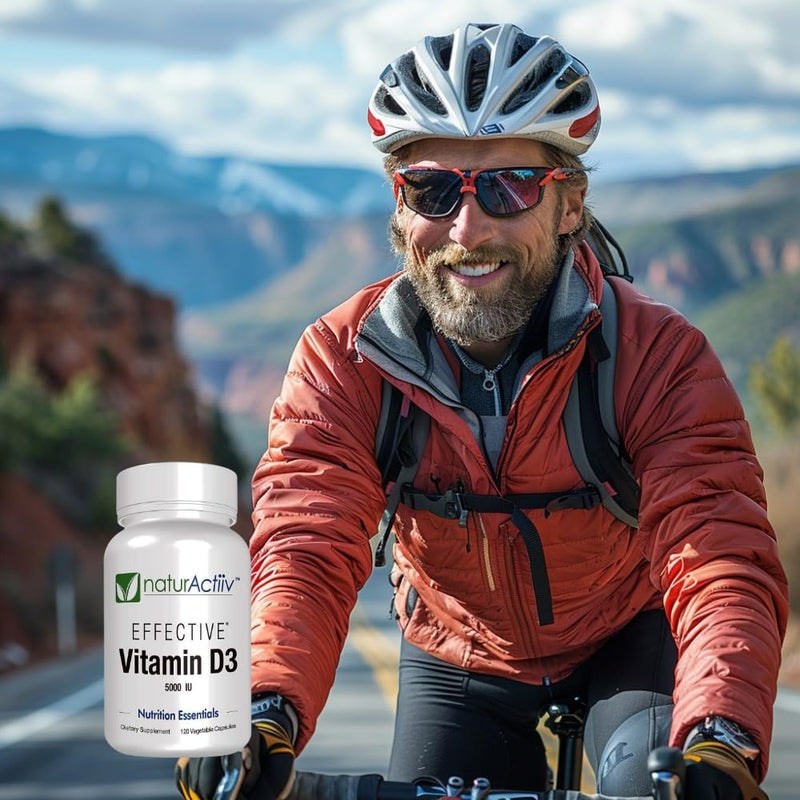 Organic VIT D3 125mcg (5000 iu) Pro Strength MiniCaps Support Bone Muscle Joint Cardio Breast Colon Immune Health Easy Swallow Fast Absorb
