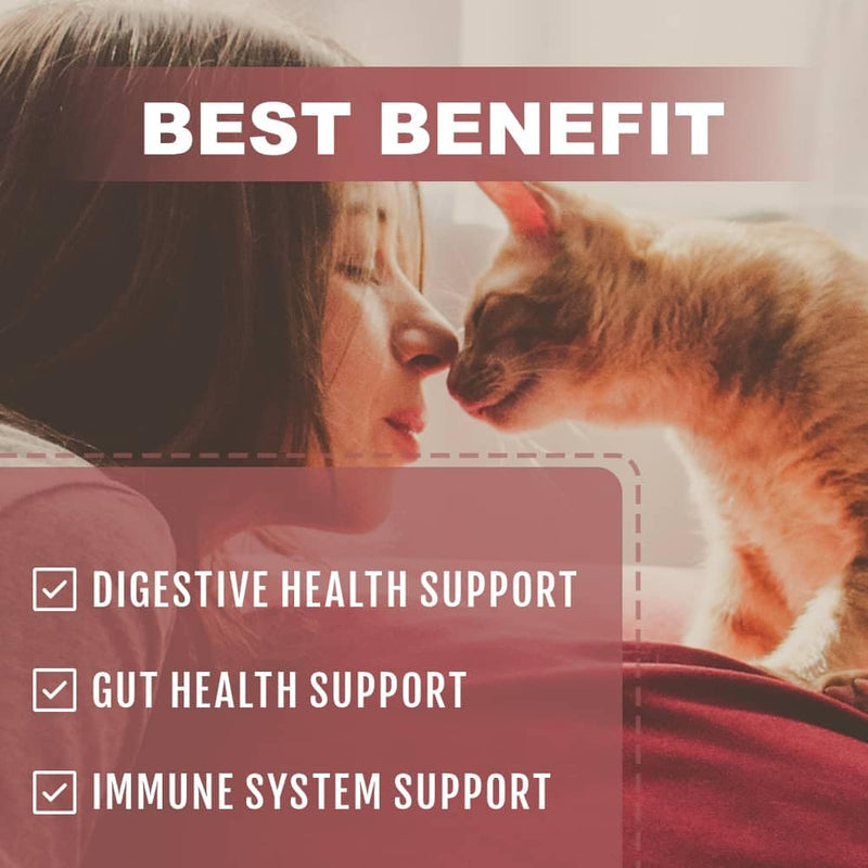 Probiotics And Prebiotics for Cats. Soft Chew Supplement to improve Digestive Health, Gut Health and Immune System Support 90 chews