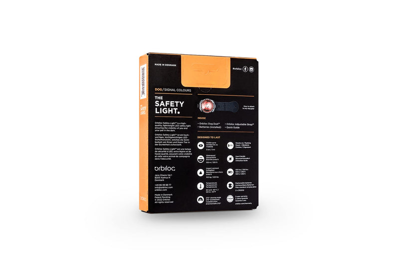 Orbiloc, safety light for dog collars white - BeesActive Australia
