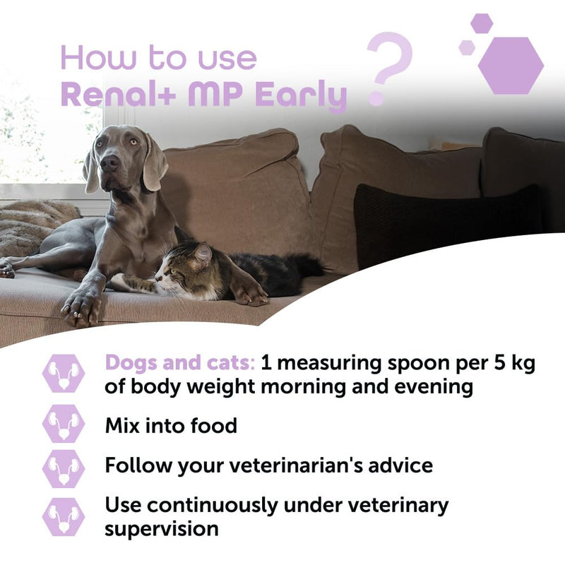 Renal+ MP Early for Dogs & Cats - Daily Kidney Support with B-Vitamins, Potassium & Omega-3 – Helps Maintain Renal Function & Vitality – Sprinkle Capsules