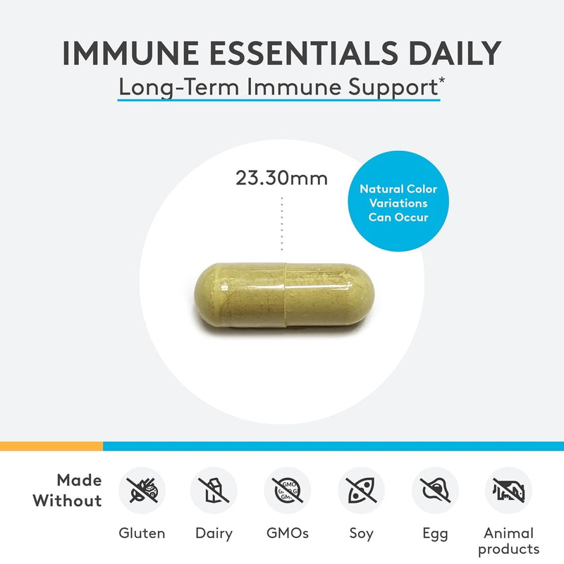 XYMOGEN Immune Essentials - 1,000 mg Vitamin C & Olive Leaf Extract - Immune System & Antioxidant Support - Vegetarian, Dairy-Free & Gluten-Free - 45 Capsules