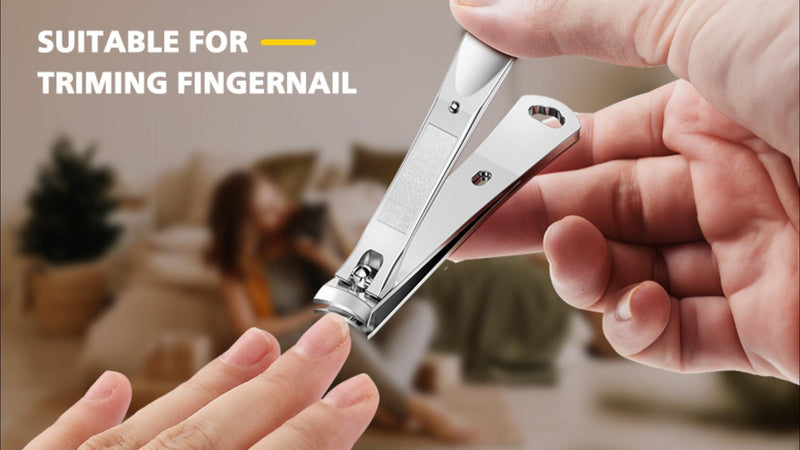 BALUCA Curved Toenail Clipper for Men, Professional Finger Nail Clipper for Women for Thick Nails, Stainless Steel Nail Cutter for Accurate Trimming and Grooming (Pear Silver) Pear Silver