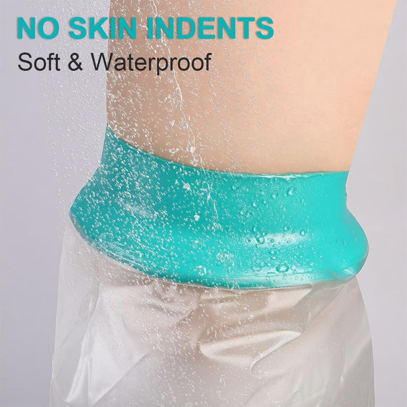 Waterproof Leg Cast Cover for Showering, Reusable Shower Sleeve for Leg After Surgery, Watertight Non-Slip Adult Fracture Protector Bag, Watertight Adult Cast Protector for Calf/Ankle/Wound/Bandages 1PK - BeesActive Australia