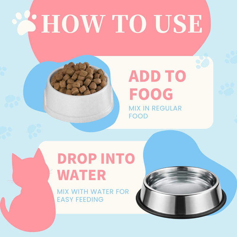 Liquid Cat De-wormer, Say Goodbye to Tapeworms in Cats and Kittens with 1 ml Dropper, Easy-to-Use Liquid Formula, 60ml