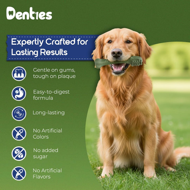 Dental Chews for Dogs–Vet Recommended Dental Dog Treats for Regular/Medium Dogs(23 to 50 lbs),Cleans Teeth, Freshens Breath,Reduce Plaque,Mint Chicken & Beef Recipe,16 oz Pack,30 Count MEDIUM.