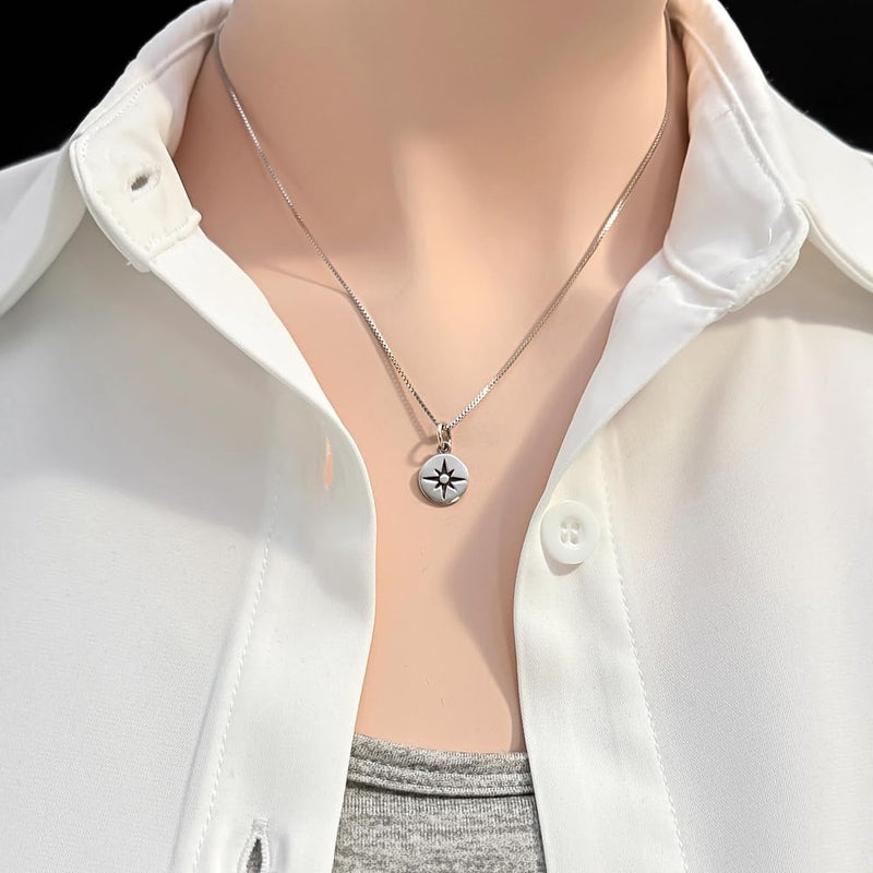 Tiny Sterling Silver North Star Compass Necklace for Women, Best Friend Gift Necklace, No Matter Where We Go, Graduation Gift for Friends, Graduation 2026 Gift - BeesActive Australia