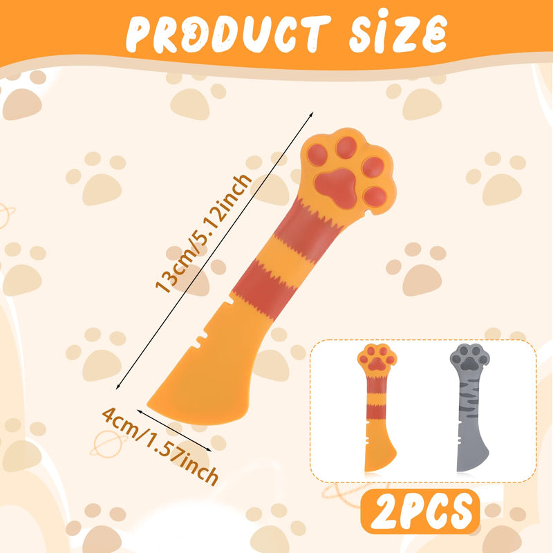 TIESOME 2 Pack Dog Cat Food Spoon, Cat Wet Food Spoon Mini Spatula for Pet Canned Food Cute Cat Paw Spoons for Wet And Dry Food Silicone Spatula Scoop Can Spoons for Animal Feeding - BeesActive Australia
