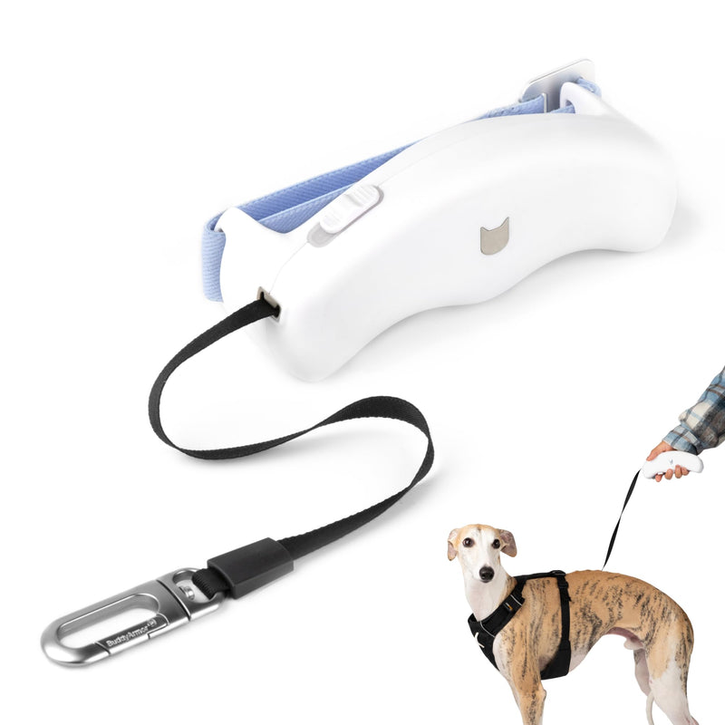 Retractable Dog Leash 5.6 ft Adjustable Soft Hands Free Dog Walking Lead, One-Handed Quick Brake Retractable Leash for Small Medium Dogs Up to 33 lbs, Tangle Free (Ivory White) Ivory White - BeesActive Australia