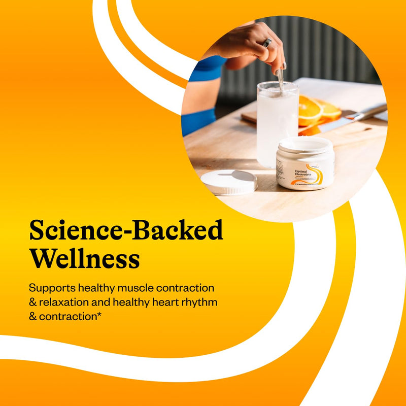 Seeking Health Optimal Electrolyte Powder, Orange Flavor, Healthy Energy and Endurance Support, Promotes Hydration and Healthy Muscles, Vegan and Vegetarian (30 Servings)*