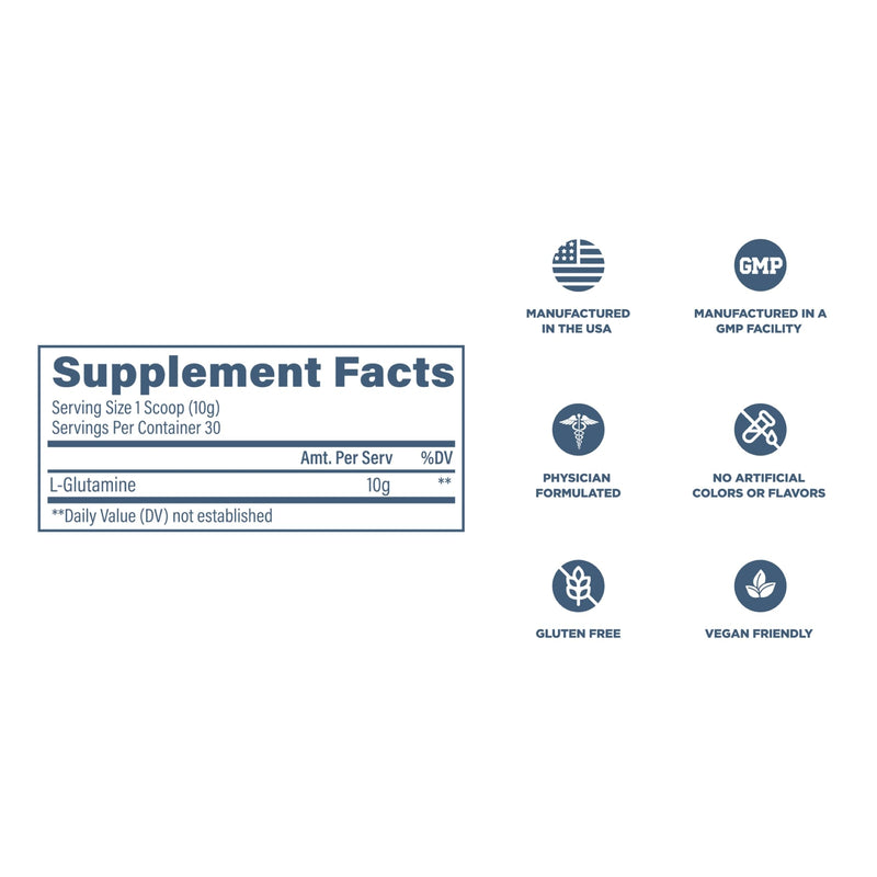 Revive Gut L-Glutamine Powder MD - Muscle Recovery & Immune System Booster for Adults - Promotes Digestive Health & Reduces Muscle Soreness - Immunity & Digestion Vegan Pure L Glutamine Supplement - BeesActive Australia