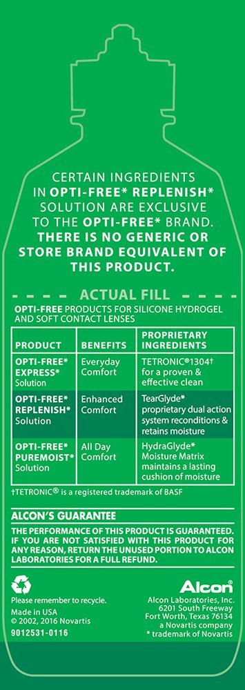 Opti-Free Replenish Multi-Purpose Disinfecting Solution With Lens Case, 10 Fl Oz Transparent 10 Fl Oz (Pack of 1) - BeesActive Australia