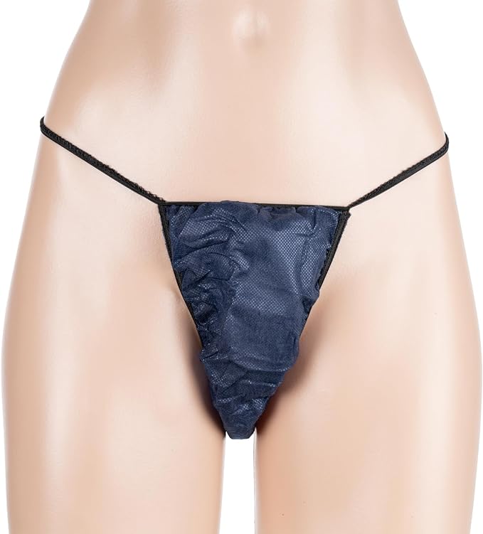 toysfan Disposable Paper Shorts T-back 10 Pack Disposable Pants Paper Pants for Men Women Unisex One Size Navy Navy Blue - BeesActive Australia