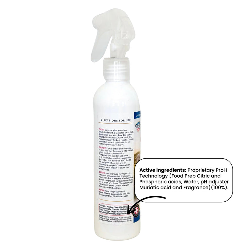 Show Out Skin & Wounds Spray for Dogs — Helps Control Dog Mange & Itchy Skin | Natural Relief for Hot Spots, Ringworm & Dermatitis | Gentle, Vet-Level Care (8 oz)