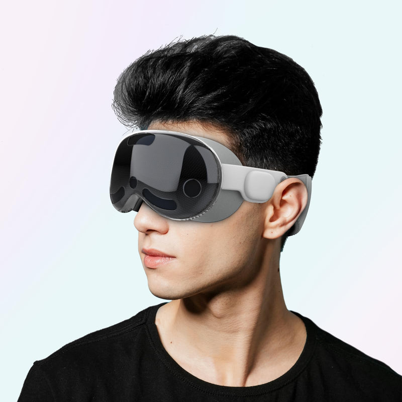 Upgraded Compatible with Apple Vision Pro Case TPU Protective Cover Case for Vision Pro VR Headset 2024 Accessories [Fit Air Holes Perfect] (Transparent) - BeesActive Australia