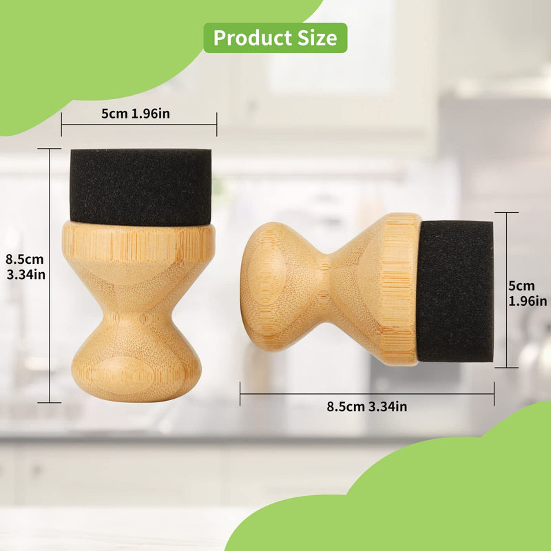 2Pack Cutting Board Oil Wax Applicator for Food Grade Mineral Oil Board - Natural Bamboo Applicator for Cutting Boards，Wooden Spatula，Spoon and Other Utensils - BeesActive Australia