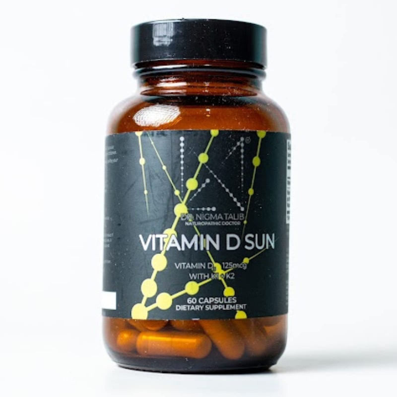 DR. NIGMA Vitamin D 5000iu Sun with K1 + K2 to Support Skin concerns, a Happy and Healthy Body - 60 Capsules