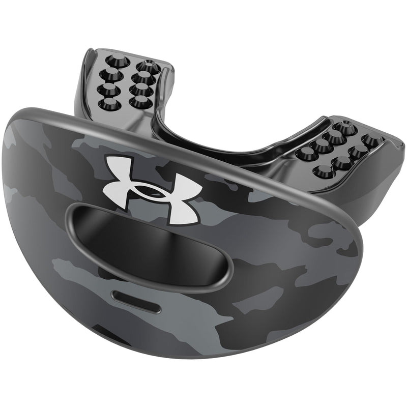 Under Armour Football Lip Guard - Mouthpiece with Strap, Full Mouth Protection for Braces - Black Camo - BeesActive Australia
