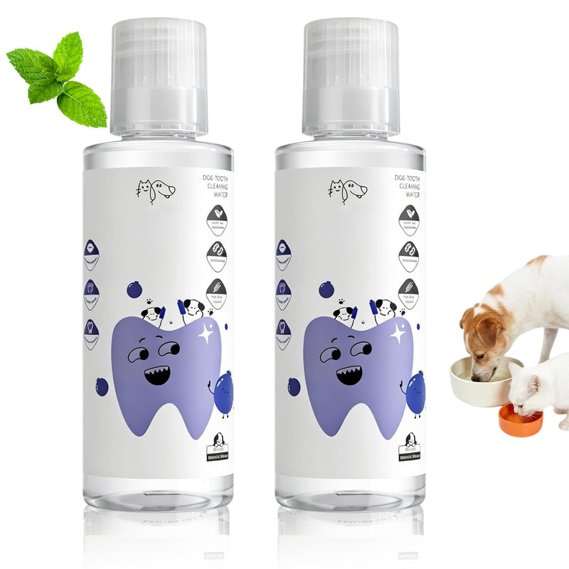 2 PCS PawBright Dental Plus,Pet Oral Care,Natural Flavorless Teeth Cleaning Mouthwash to Fight Tartar,Promote Healthy Gums & Freshen Breath,for all Pet