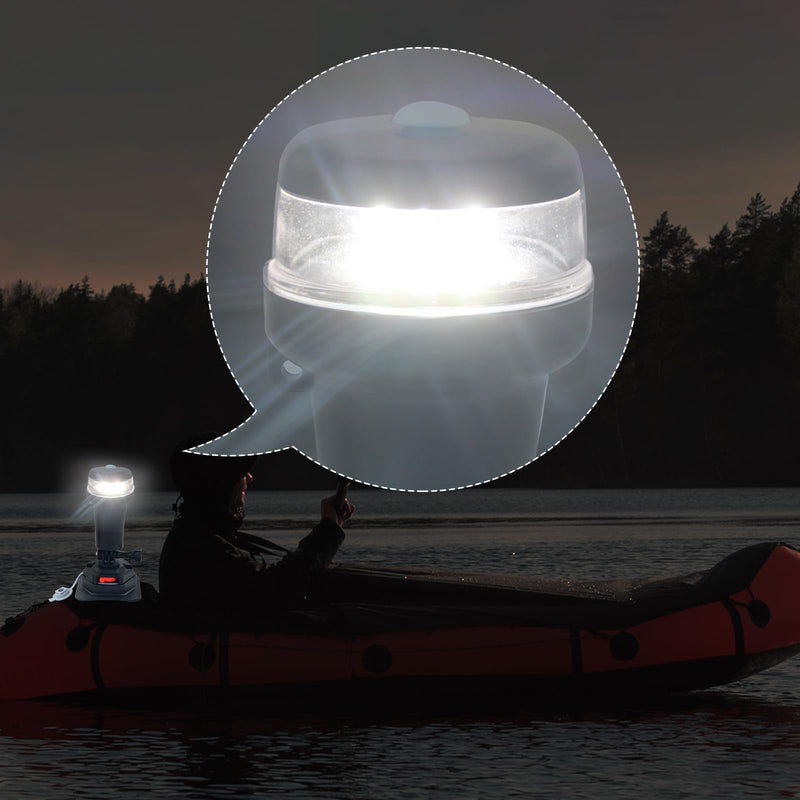 Boat Navigation lights LED Battery Powered with Swivel Multiple Base Mounting (White) White - BeesActive Australia
