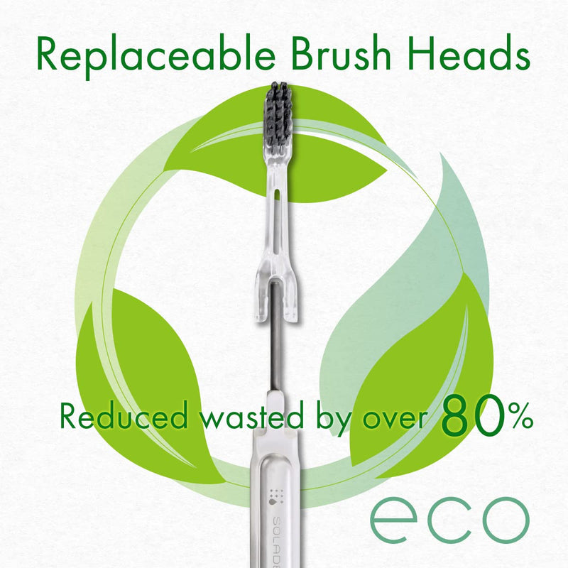Soladey5 Ionic Toothbrush, Blue, Large Solar Panels and TiO2 Semiconductor, You can Brush Without Toothpaste