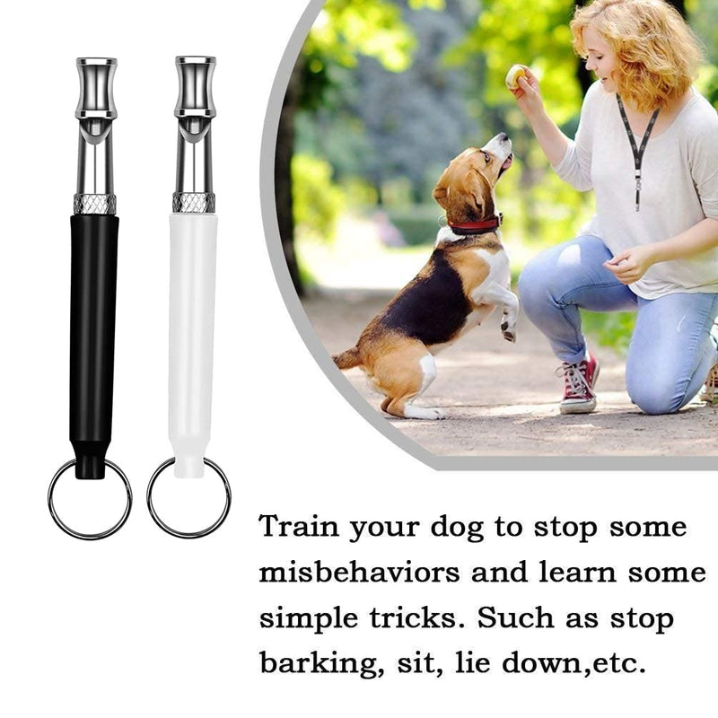 2 Pack Dog Whistle, Dog Whistle to Stop Barking Neighbors Dog, Adjustable Ultrasonic Silent Dog Whistle, Professional Recall Dog Training Whistle with Lanyard - BeesActive Australia