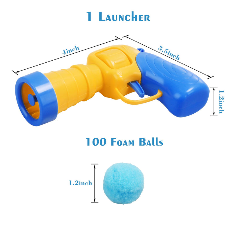 Mewlmart Cat Toys Interactive for Indoor Cats with Interactive Launchers Kitty Toys Cat Toys for Indoor Cats Self Play Cat Ball Toy Pom Pom Balls Puff Balls 100 Balls Cat Enrichment Toys 100 Pcs - BeesActive Australia
