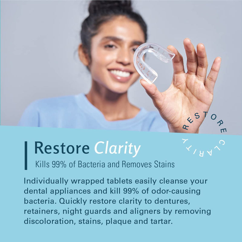 Retainer and Denture Cleansers 240 Tablets Removes Bad Odors Discoloration Stains Plaque for Cleaning Invisalign Mouth Guard Night Guard and Removable Dental Appliances by M3 240 Count (Pack of 1)