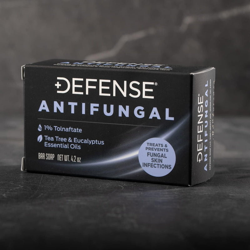 Defense Antifungal Bar Soap 5-Pack | Jock Itch, Ringworm, Athlete's Foot, Skin Fungus | Medicated Anti Fungal Treatment (Five Bars, No Case) 4.2 Ounce (Pack of 5) Bar with No Case - BeesActive Australia