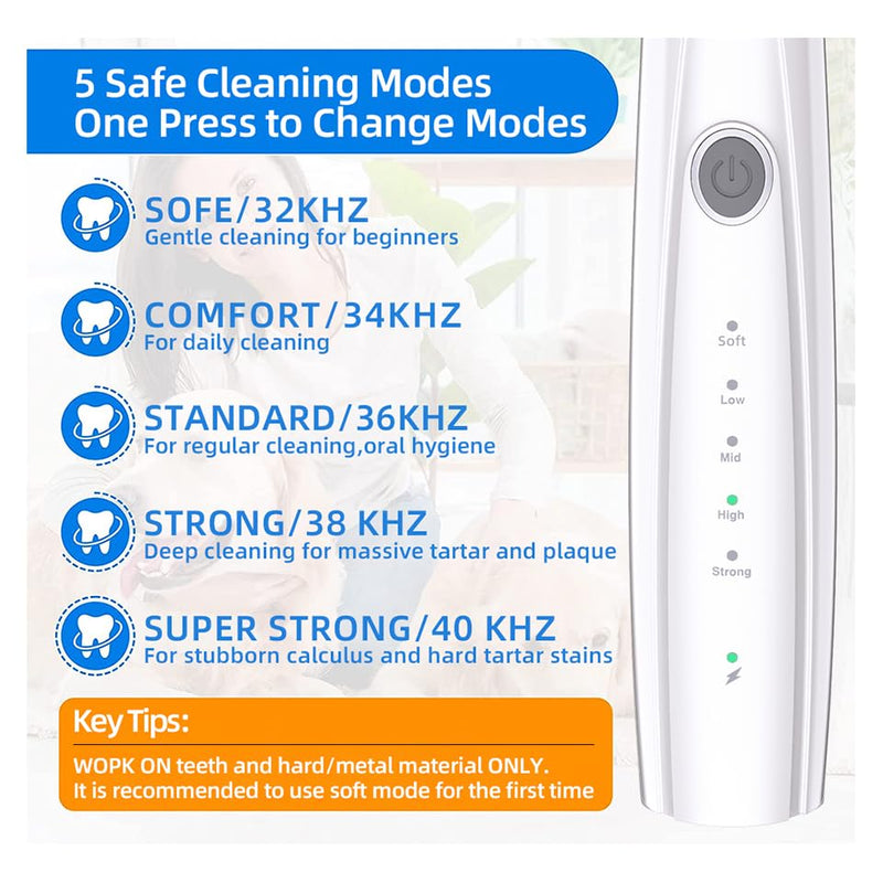 Dog Teeth Cleaning Kit | Pet Tooth Cleaner | Dental Care Tartar Plaque Remover for Dogs and Cats (White)
