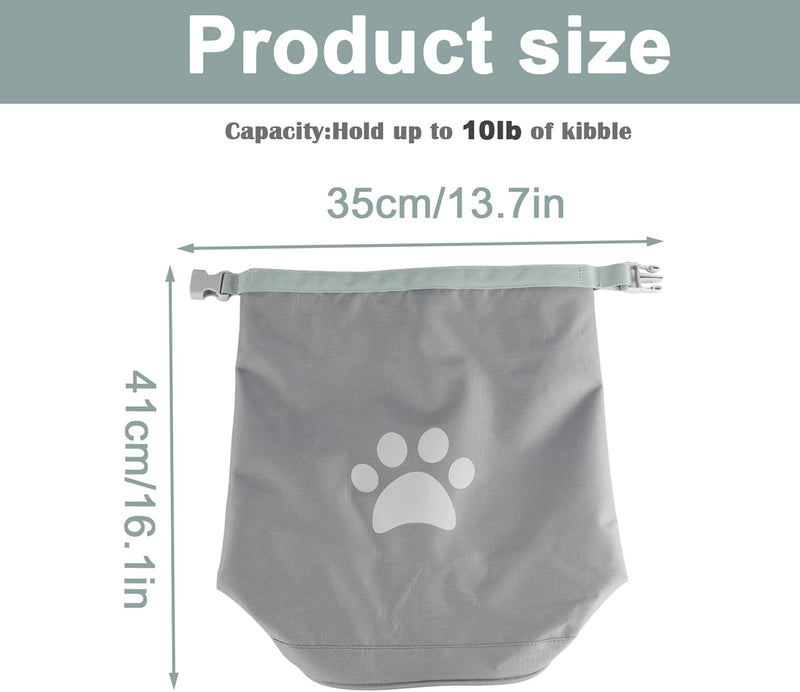 Travel Dog Food Container 10Lbs,Dog Food Travel Bag,Waterproof Dog Food Bag,Reusable Dog Travel Kibble Container,Roll Top Pet Food Bag,Dog Camping Essentials - BeesActive Australia