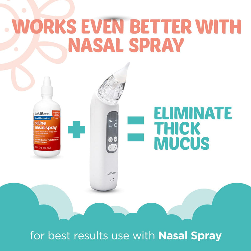 Baby Nasal Aspirator - Rechargeable Electric Nose Sucker Baby Nose Cleaner - Toddlers Booger Mucus Sucker - Baby Vac Nasal Aspirator - Infant Booger Suction Removal Device - BeesActive Australia